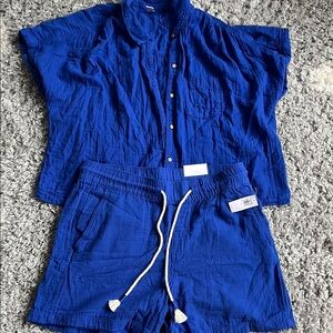 Old Navy High Waist Blue Shorts